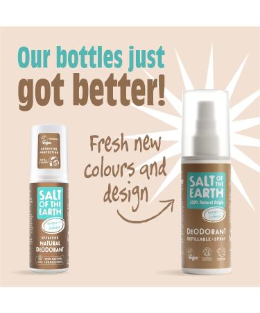 Salt of the Earth - Natural Deodorant Spray Refill - Certified Natural Vegan Long Lasting Protection Leaping Bunny Approved Made in the UK - 500ml (Ginger & Jasmine 500ml) Ginger & Jasmine 500 ml (Pack of 1) - Buy Online on GoSupps.com