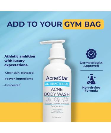 Acnestar Antibacterial Acne Body Wash with Salicylic Acid - Treats Back Chest Shoulder & Butt Breakouts Fights Clogged Pores & Cystic Acne Antifungal Body Wash - for Men & Women - Buy Online on GoSupps.com