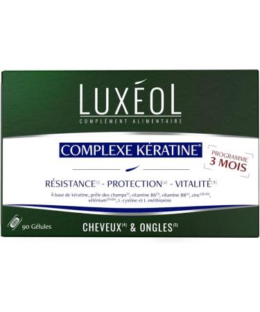Lux ol - Keratin Complex - Food supplement - Resistance and Protection(1)- Hair and nails(2) - 90 capsules - 41g
