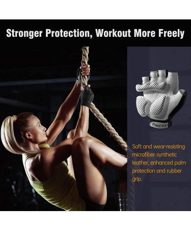 FREETOO Women's Weight Lifting Gloves - Well-Padded Palm, Rubber Grip, Breathable & Lightweight - Black, Small - Buy Online on GoSupps.com