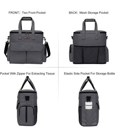 Modokers Airline Approved Pet Travel Bag - Weekend Dog Ice Set & Multifunctional Organizer for Dogs & Cats - Dark Gray - Buy Online on GoSupps.com