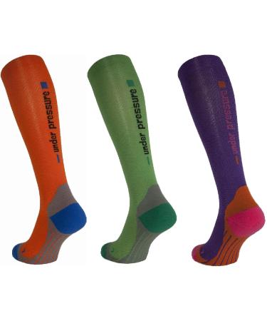 Sport COMPRESSION SOCKS 'Under Pressure' Running (Compression: 20-22mmHg) - Highest quality Made in Germany! Violet 39-42