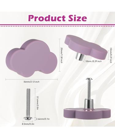 Euioovm Cute Purple Gray Cloud Drawer Buttons for Kids - 6 Pack Cartoon Cabinet Pulls with Screws - Buy Online on GoSupps.com