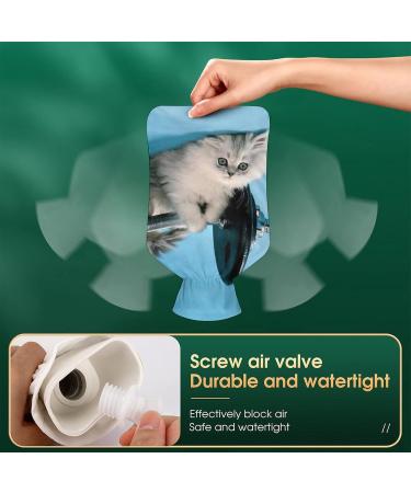 Buy Cat Weightlifting Hot Water Bottle | Plush Bed Hand Warmer for Adults & Kids - 26.5x15.3cm - International Shipping - Buy Online on GoSupps.com