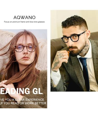 AQWANO Computer Reading Glasses - Blue Light Blocking Round Frames 4 Pack Anti-Blue Ray Readers for Men & Women Strength 1.5 - Reduce Eyestrain - Buy Online on GoSupps.com
