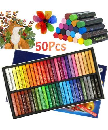 Professional Oil Pastel Set - 50 Vibrant Colors for Artists, Students & Beginners - Buy Online on GoSupps.com