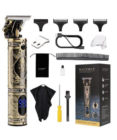 Professional Hair Trimmer for Men Beard Trimmer for Men Cordless T Blade Trimmers for Barbers Retro Mens Grooming Trimmers for Thick&Hard Hair LED Display