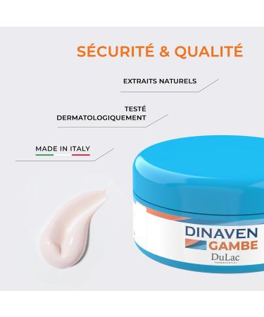 Dulac Dinaven Cr me Massage pour Jambes Lourdes et Fatigu es Effet Froid 100 ml Stimule la Circulation Sanguine des Jambes base de Diosmine Fragon Vigne Rouge Made in Italy - Buy Online on GoSupps.com