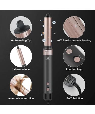 Auto Air Curling Wand & Hair Dryer Set - 1 1/4 Inch Ceramic Ionic Curler for Fast Drying & Stylish Waves - International Shipping Available - Buy Online on GoSupps.com
