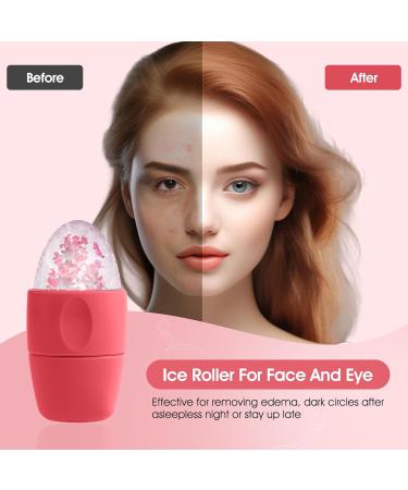 Buy Ice Roller Massager for Face Eyes & Neck - Natural Skin Care & Migraine Relief - Reusable Silicone Ice Mold (Red - Buy Online on GoSupps.com