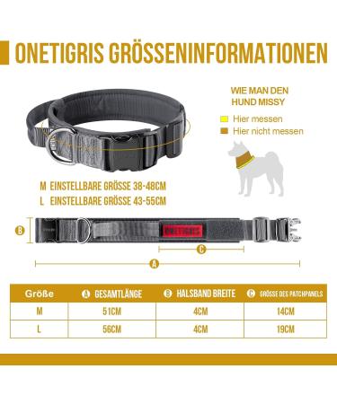 OneTigris Dog Collar with Metal Buckle for Dogs - Durable Grey LL Dog Collar for Ultimate Comfort & Style - International Shipping Available - Buy Online on GoSupps.com