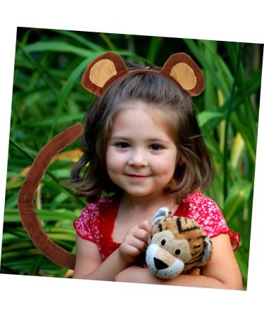 minkissy 1 Set zoo animal headband fabric monkeys monkey ear hair hoop headbands tails - Buy Online on GoSupps.com