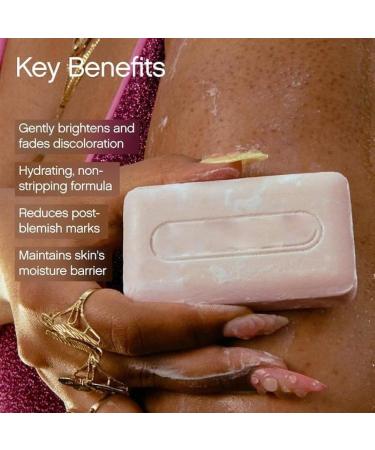 Brightening Cleansing Bar | For Dark Spots + Discoloration | Kojic Acid Vitamin C & Lactic Acid | Evens Skin Tone & Moisturizes | Vegan Fragrance-Free Safe for Sensitive Skin (2 Pack) - Buy Online on GoSupps.com