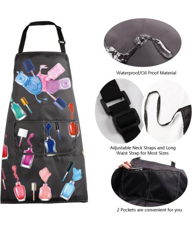 MBMSO Nail Tech Apron Manicurist Apron Nail Cosmetology Gift for Nail Technician Nail Artist Nail Techs Add Polish to Life Nail Apron-black Standard - Buy Online on GoSupps.com