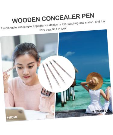 SKISUNO 4pcs Concealer Pen Highlighter Stick Eraser Concealer Cover up Makeup Concealer Eye Circle Wooden Assorted Color - Buy Online on GoSupps.com