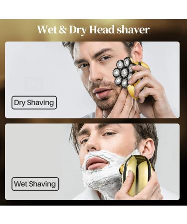 Buy Cordless 8D Electric Head Shaver for Bald Men - Rechargeable Multifunctional Shaving Kit with Nose Trimmer - International Shipping Available - Buy Online on GoSupps.com