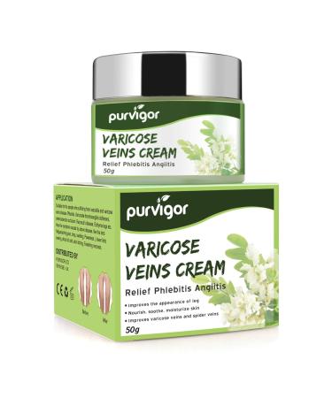 Varicose Veins Cream, Varicose Vein Cooling Cream, Eliminate Spider Veins And Reduce Swelling, Improve Blood Circulation, Tired and Heavy Legs Fast Relief, Advanced Repair Body Cream(1.8 oz)