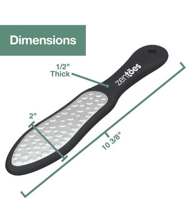 ZenToes Metal Foot File Rasp for Home Pedicure Callus Removal - Double Sided Fine/Coarse - Smooth Feet Guaranteed - Buy Online on GoSupps.com