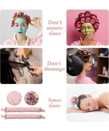 Scettar 2 Pairs Heatless Hair Curlers Heatless Curlers Headband Bun Bons Satin Heatless Curls Set Heatless Curling Rod Heatless Curling Set For Sleeping Overnight Lazy Curlers DIY Hair Styling Tools pink - Buy Online on GoSupps.com