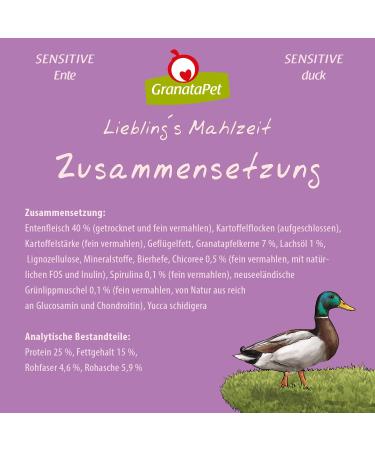 Granapet Liebling's Meal Duck Sensitive 1.8 kg - Grain-Free Sugar-Free Dry Dog Food | Premium Single Protein Diet for Dogs - Buy Online on GoSupps.com