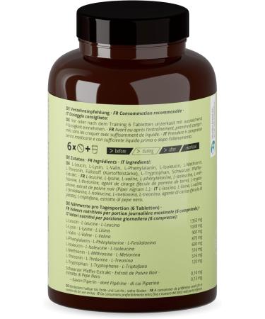 Nutri + EAA Tablets - Vegan Essential Amino Acid Supplement - 300 Highly Dosed 1025mg Tabs for Muscle Building - Buy Online on GoSupps.com
