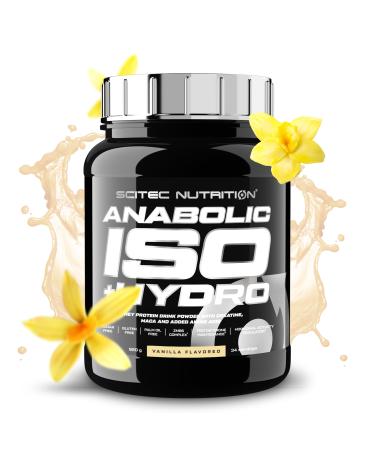 Scitec Nutrition Anabolic Iso+Hydro - Whey Protein Blend - With Creatine Maca & Amino Acids - ZMB6 Complex for Testosterone Maintenance 920g Vanilla