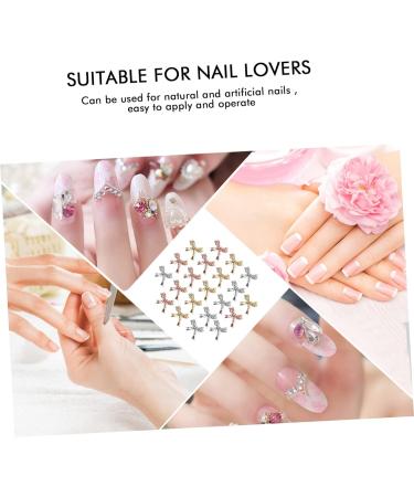 Beatifufu 1 Nail Decoration Nail Art Decoration Nail Decals Nails Stickers Gemstone Rings Nail Sticker Bowknot Nail Charms Metallic Ornaments Manicure Supplies Nail Studs Birthday Alloy 12.4X7.2X0.2cm Assorted Color - Buy Online on GoSupps.com