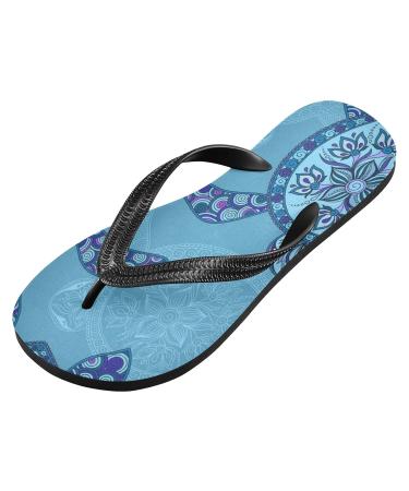 Mnsruu Sea Turtle Flip Flops - Stylish Travel & Spa Footwear for Men & Women | Ideal for Hotels & Beach - Buy Online on GoSupps.com