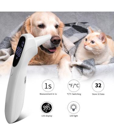 Dog Thermometer Non Contact Ear Thermometer For Dogs and Vet Thermometer Fast measure pet's temperature in 1 second 12 month warranty - Buy Online on GoSupps.com
