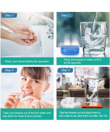 Premium BPA-Free Dental Night Guard - Stop Bruxism with Mouth Guard for Grinding and Clenching Teeth - 2 Sizes Pack of 4 (2 Pairs) - Adults & Kids - Buy Online on GoSupps.com