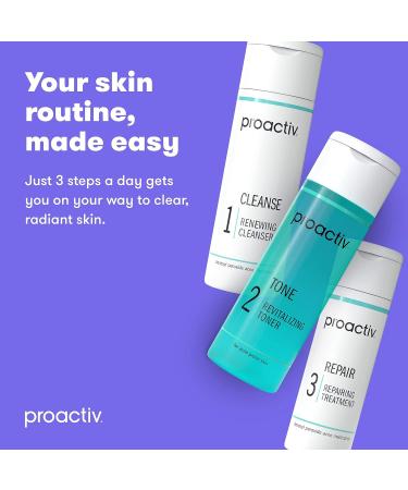 Proactiv 3 Step Acne Treatment Kit with Benzoyl Peroxide Face Wash, Repairing Spot Treatment, and Exfoliating Toner - 30 Day Complete Skin Care Solution - Buy Online on GoSupps.com