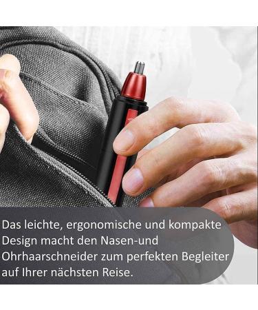 Nose Hair & Eyebrow Trimmer for Men - Waterproof Painless Easy to Clean Portable Battery Operated (Black - Buy Online on GoSupps.com