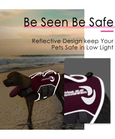 ThinkPet Adjustable Dog Life Jacket - Reflective Pink XXL for Safety & Buoyancy | International Shipping Available - Buy Online on GoSupps.com