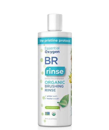 Essential Oxygen BR Organic Mouthwash Brushing Rinse Peppermint 16 fl oz (473 ml)