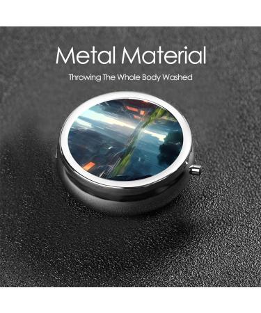 City On The Water Round Pill Box | 3 Compartment Travel Organizer | Portable Pill Storage for Traveling - Buy Online on GoSupps.com