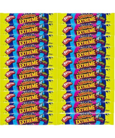 VIMIX Wham Extreme Bar 25g - Raspberry Flavour Chew Bars with Sour Crystals | Pick any number of bars - Buy Online on GoSupps.com