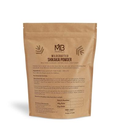 MB Herbals Shikakai Powder 227g - Natural Hair Cleanser & Conditioner - 100% Pure Acacia concinna Fruit Pods Powder - Wildcrafted Shikakai - Buy Online on GoSupps.com