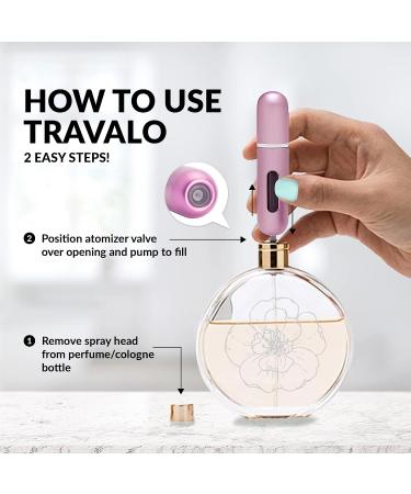 Travalo Classic HD Perfume Atomizer - TSA Approved Travel Bottle | Refillable, Airtight Pump Sprayer | Lightweight Design | Black 0.17oz - Buy Online on GoSupps.com