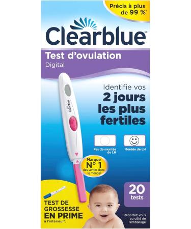 Clearblue Digital Ovulation Test Predictor Kit Plus Bonus Rapid Detection Pregnancy Test 20 Ovulation Tests & 1 Pregnancy Test 20 Count (Pack of 1) - Buy Online on GoSupps.com