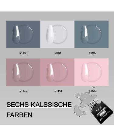 Lke Schellack Nailack Starter Set with 72W Lamp | 6 Colors Gel Nail Polish Base & Top Coats | DIY Soft Nail Art Decoration - Buy Online on GoSupps.com