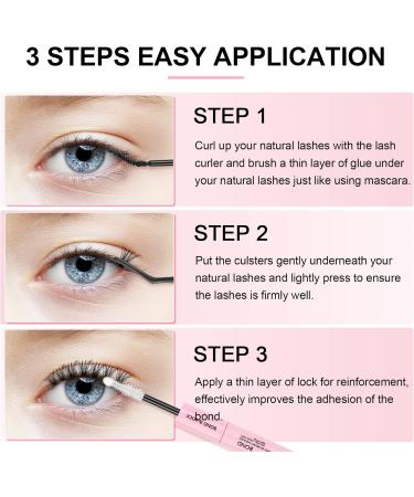 Cluster Eyelash Extension 280pcs 0.07D 40D Curl 13mm Length Soft and Natural False Eyelash DIY Individual Lashes Extensions at Home (13mm 280P-0.07-40D) - Buy Online on GoSupps.com