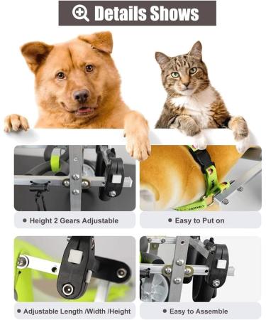 Dog Wheelchair Dog Wheelchair for Back Legs Adjustable Pet Wheelchair Pet Doggie Wheelchairs for Small/Medium Dogs Walk Tool Mobility Aids Portable XS Widen - Buy Online on GoSupps.com