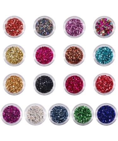dijiusidy Nail Art Crushed Glass Stones Irregular Glitter Crystal Fragment DIY Rhinestone Fillers Mobile Phone Jewelry Making Lake Blue - Buy Online on GoSupps.com