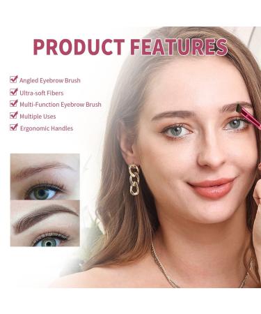 4D Hair Stroke Brow Stamp Brush - Ultra-thin Angled Eyebrow Tool (Black) - Buy Online on GoSupps.com