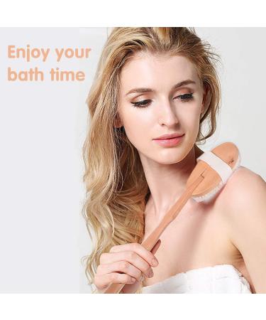 3 Pack Bath Dry Brush Set for Body Exfoliation & Shower Massage - Natural Soft and Stiff Bristles with Long Handle and Pumice Brush Included - Buy Online on GoSupps.com