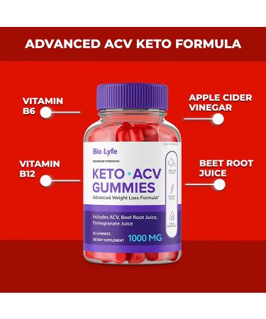 BioLyfe Keto Gummies - 60 Count Pack | Biolife Keto ACV Gummies - Buy Online on GoSupps.com