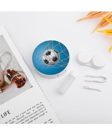 Portable Soccer Ball Goal Case for Contact Lens Kit - Cute Storage Box with Mirror - Buy Online on GoSupps.com
