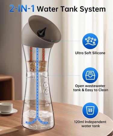 AMBIORA Ear Wax Removal with One-Piece Waste Tank, Ear Cleaner with Smart Temperature Sensor, Safe Silicone Edge, IPX7 & 6 Tips & 4 Modes, Christmas for Gifts for Dad Mom, Gifts for Men Women(Black) - Buy Online on GoSupps.com