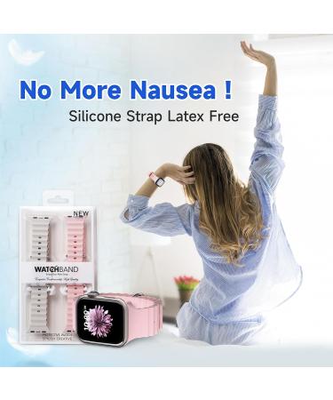 LYJEE Motion Sickness Bands for Apple Watch | Acupressure Wristbands for Sea & Morning Sickness Relief | Adjustable for Pregnant Women | Fits 42/44/45/49mm (Black Pink - Buy Online on GoSupps.com
