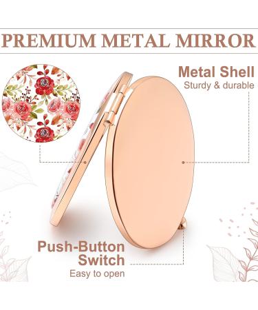 9-Piece Compact Mirror Set | 1X/2X Magnification Makeup Mirrors | Mini Pocket Mirrors Rose Gold | Perfect for Wedding, Travel, Girls Gifts - Buy Online on GoSupps.com
